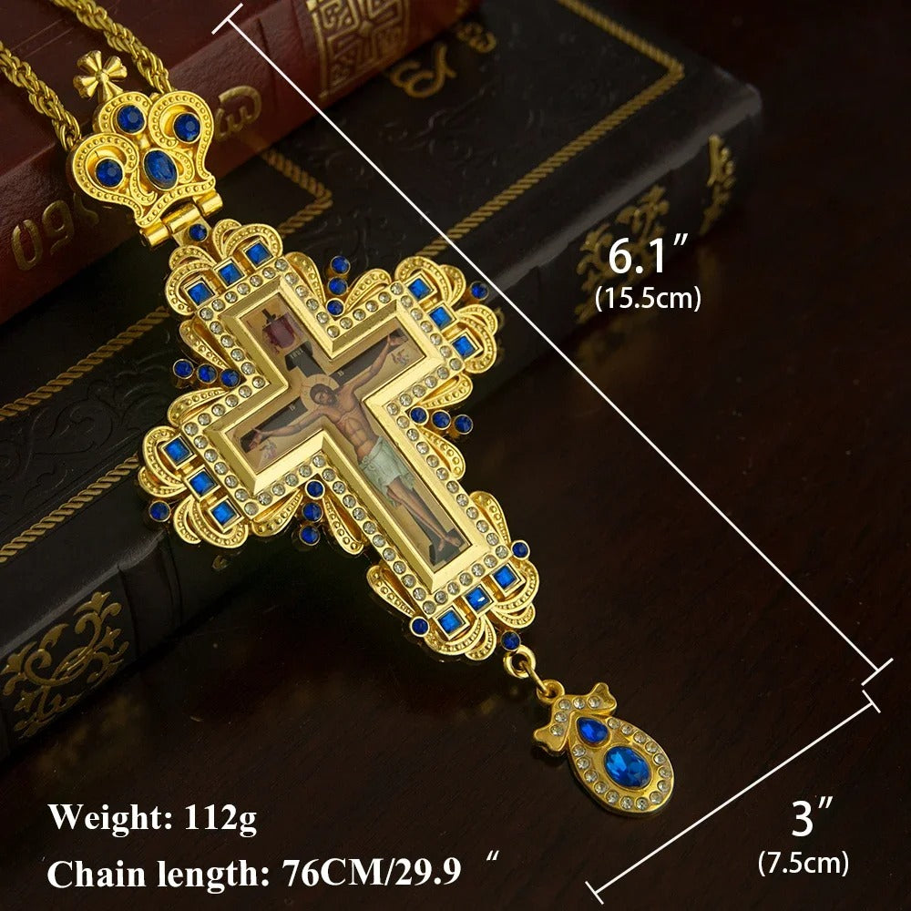 Cruz Imperial Safira com Colar