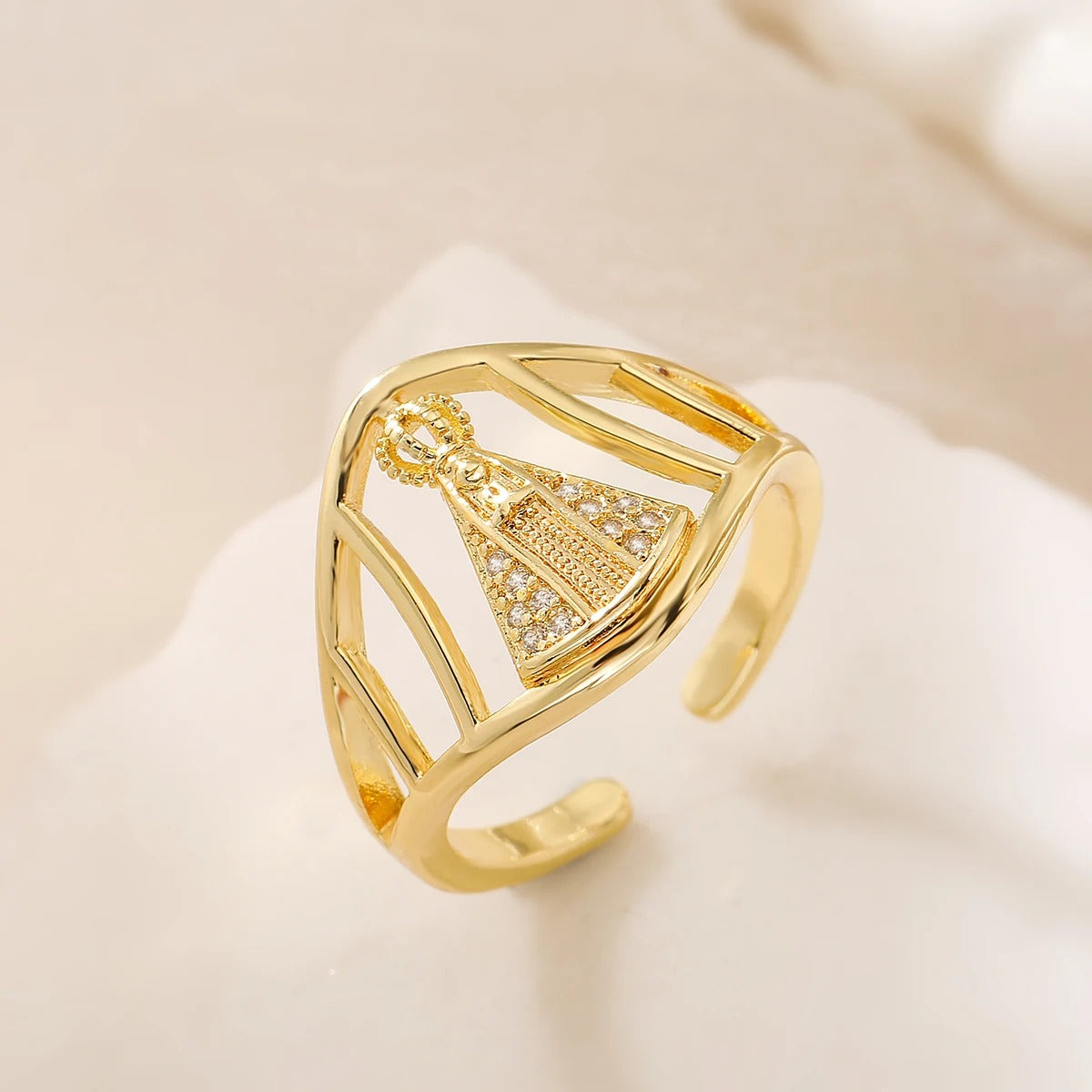 Anel Ajustável Premium com Brilhantes