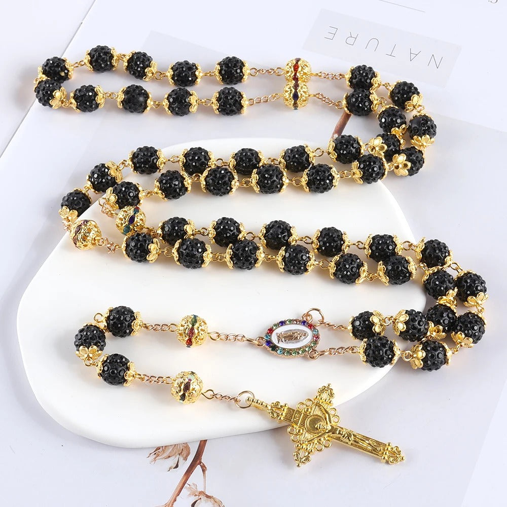 Terço Luxo Cravejado Nossa Senhora