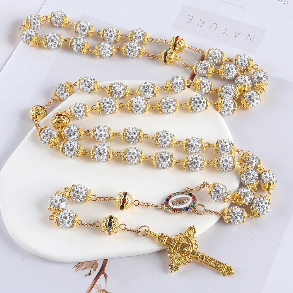 Terço Luxo Cravejado Nossa Senhora