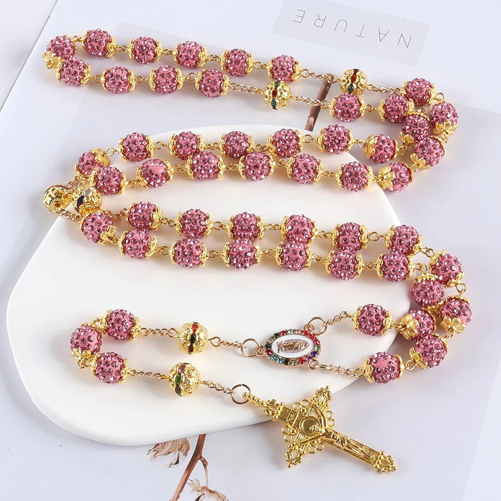 Terço Luxo Cravejado Nossa Senhora