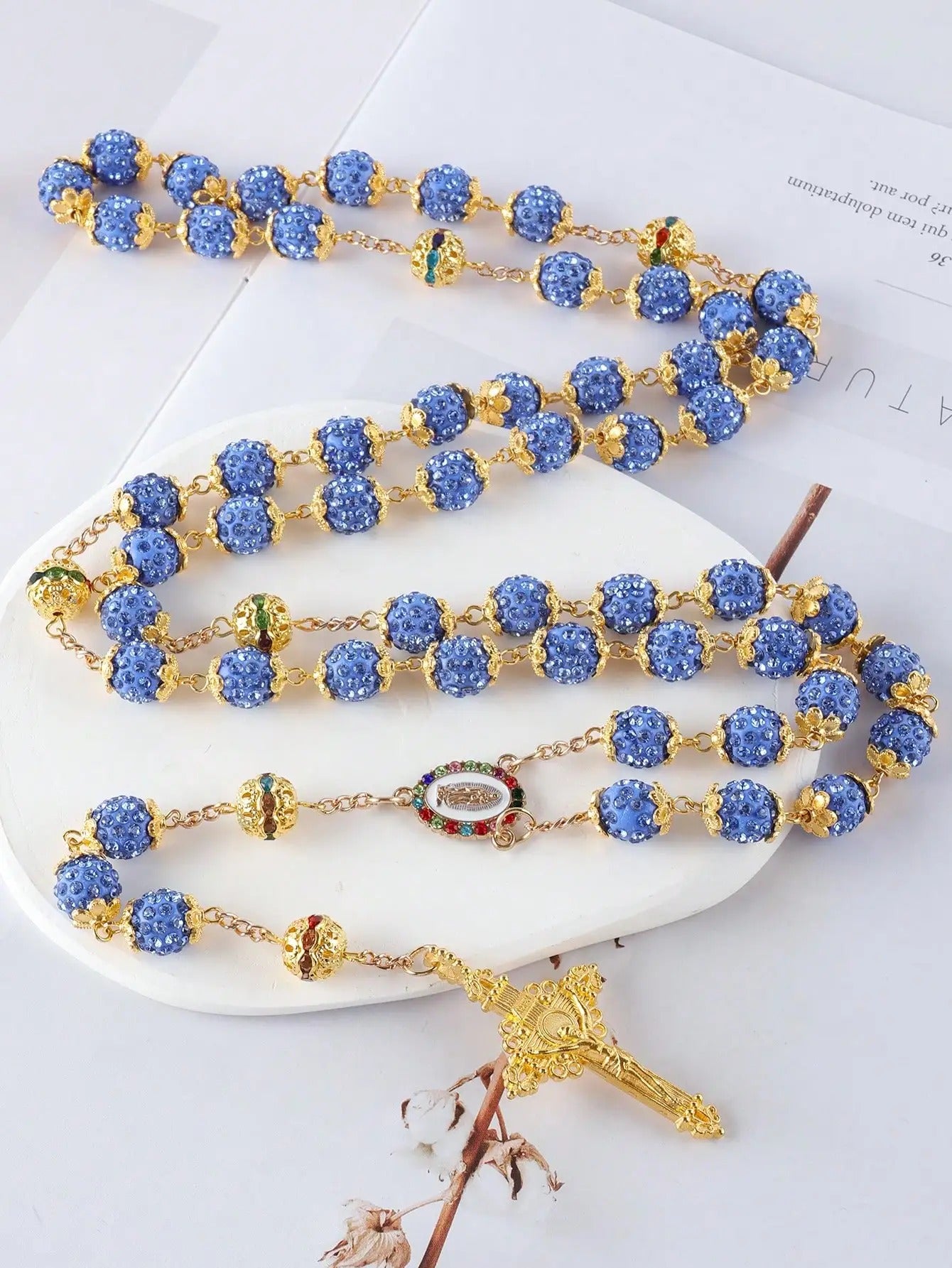 Terço Luxo Cravejado Nossa Senhora