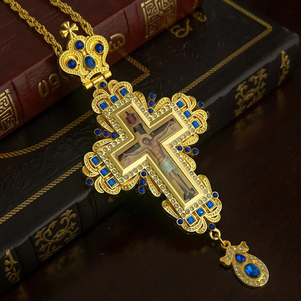Cruz Imperial Safira com Colar