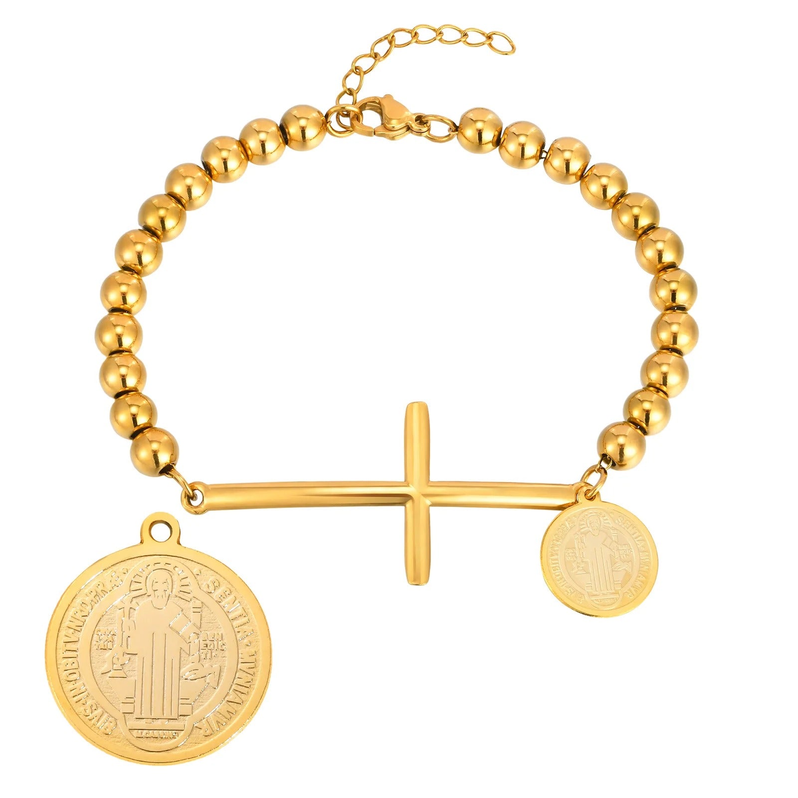 Pulseira São Bento Luxo com Cruz