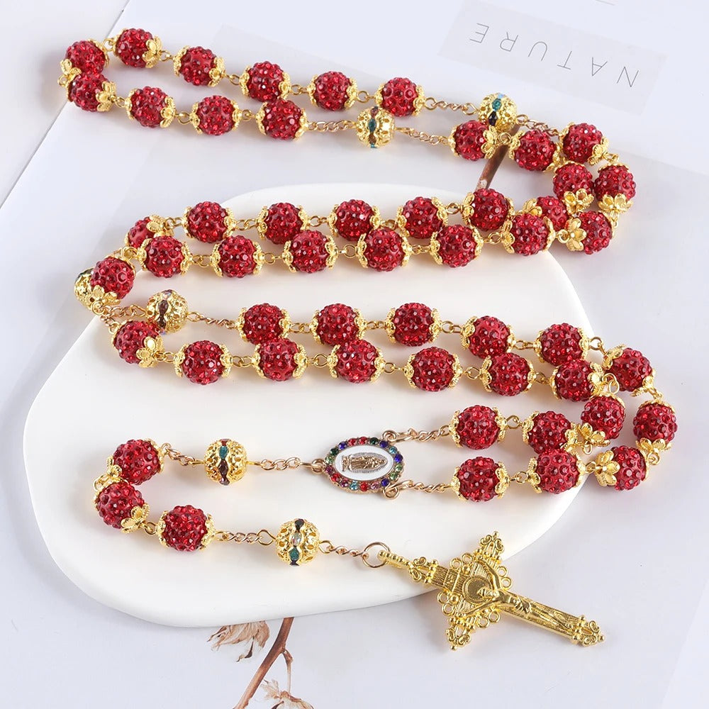 Terço Luxo Cravejado Nossa Senhora