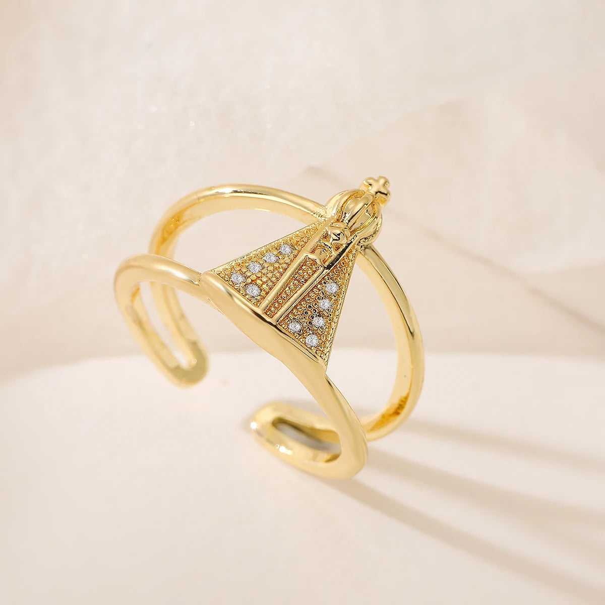 Anel Ajustável Premium com Brilhantes