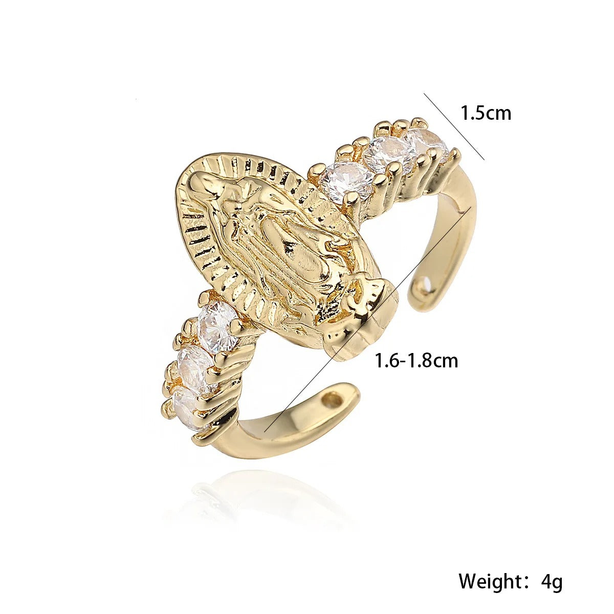 Anel Ajustável Premium com Brilhantes