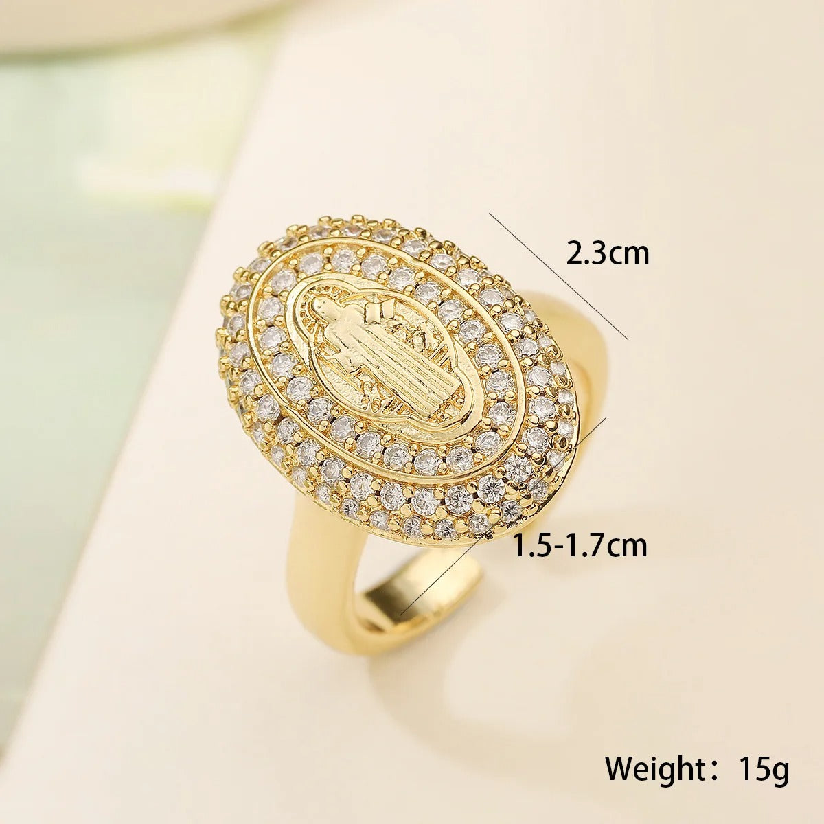 Anel Ajustável Premium com Brilhantes