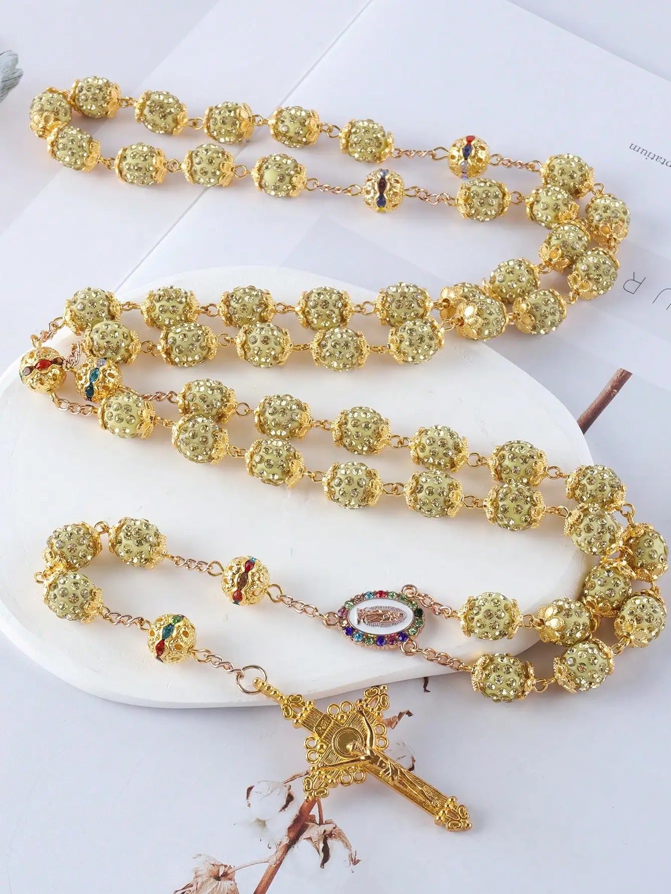 Terço Luxo Cravejado Nossa Senhora