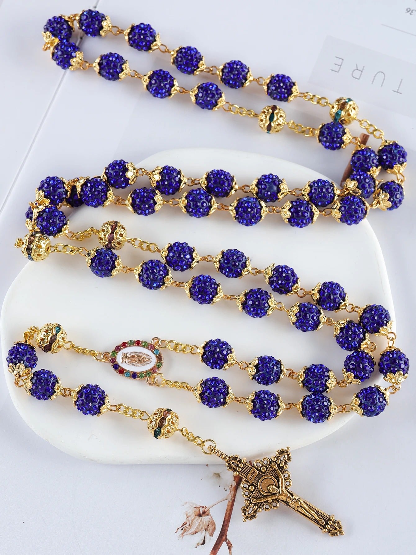 Terço Luxo Cravejado Nossa Senhora