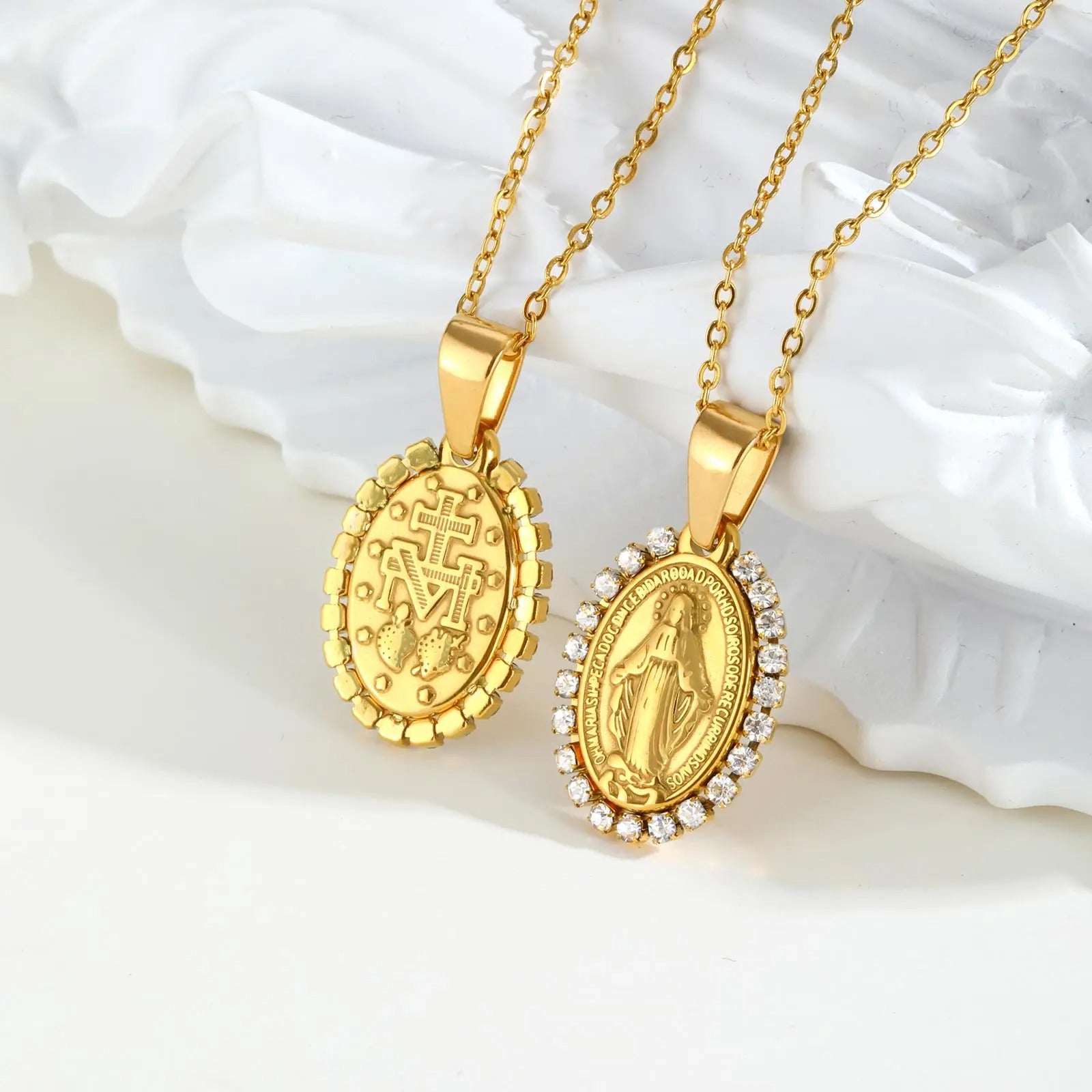 Escapulário Nossa Senhora Cravejado Luxo 40-45CM