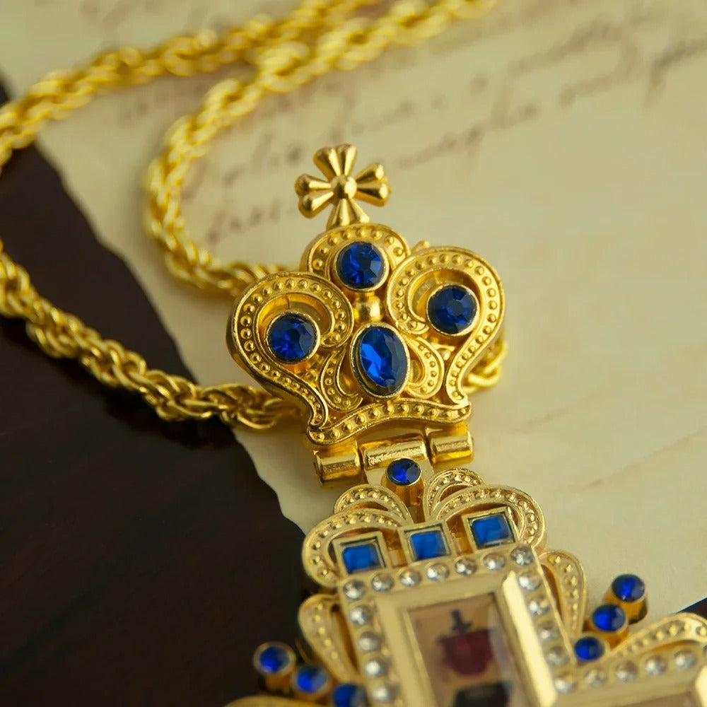 Cruz Imperial Safira com Colar