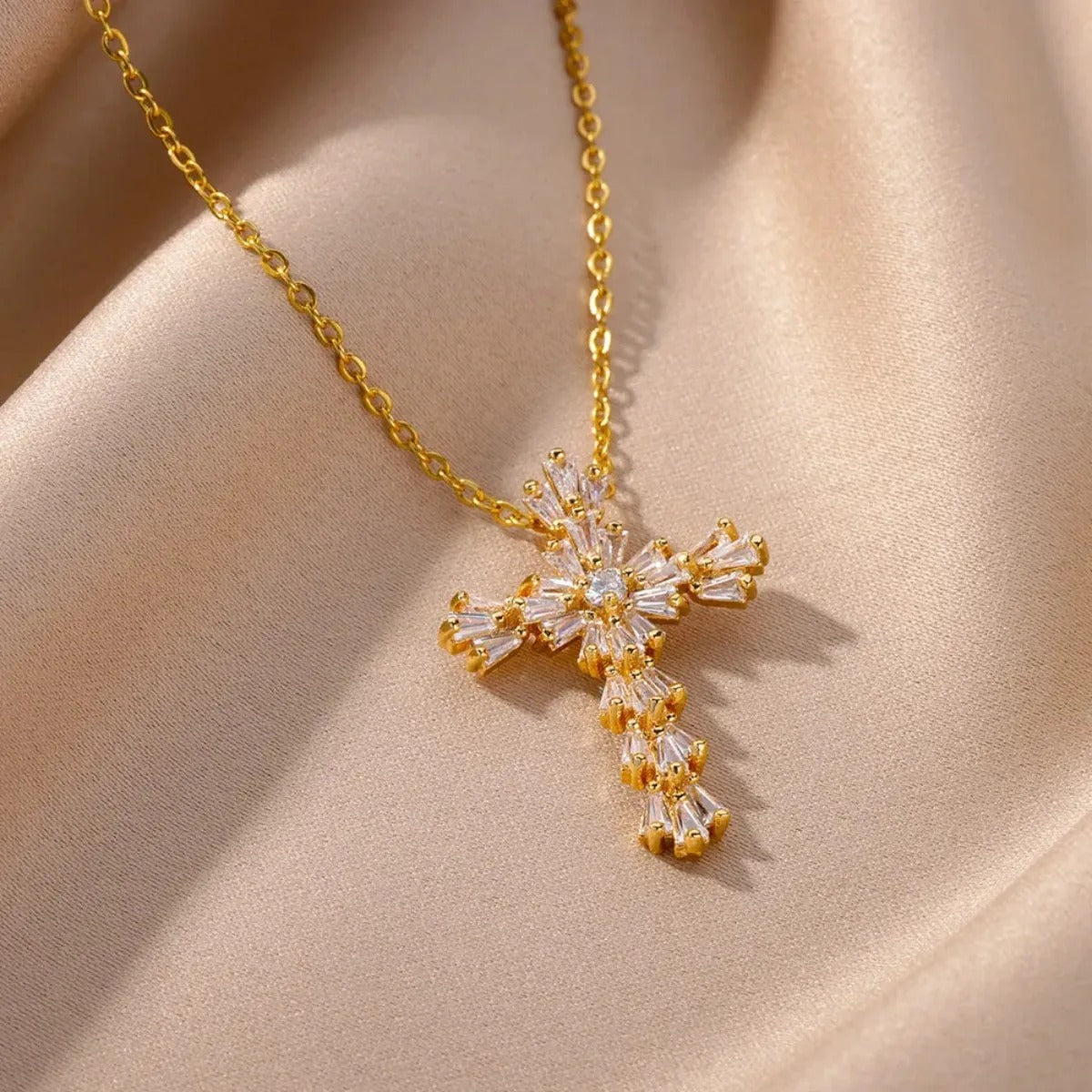 Colar Cruz Brilho Divino 45CM