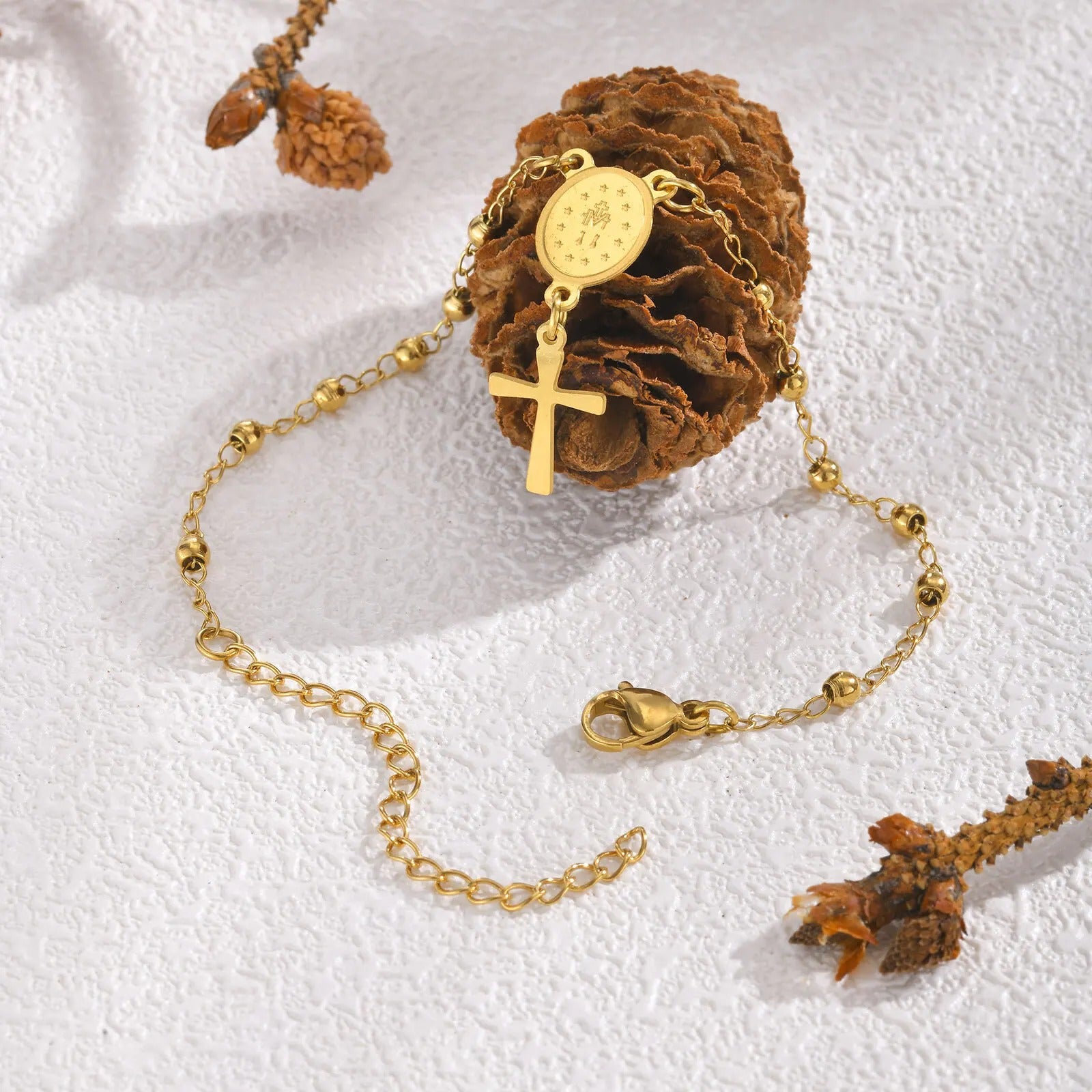 Pulseira Proteção Divina Dourada