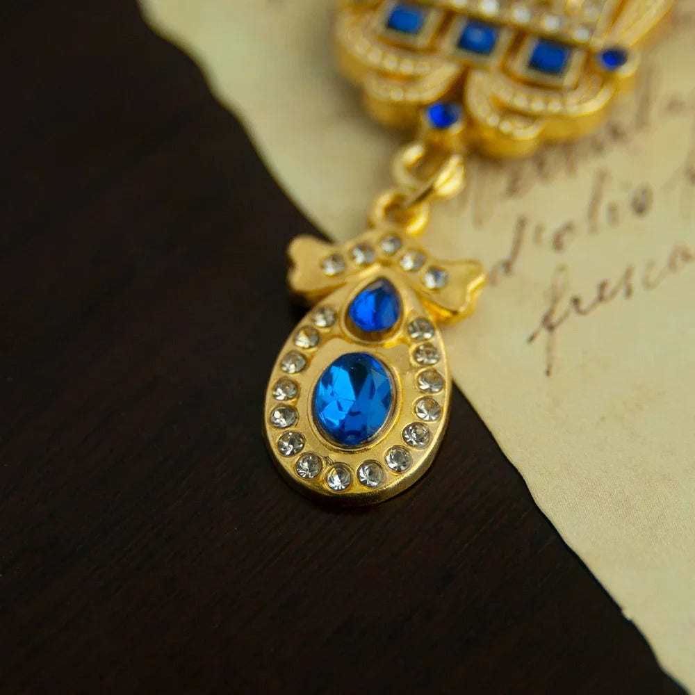 Cruz Imperial Safira com Colar