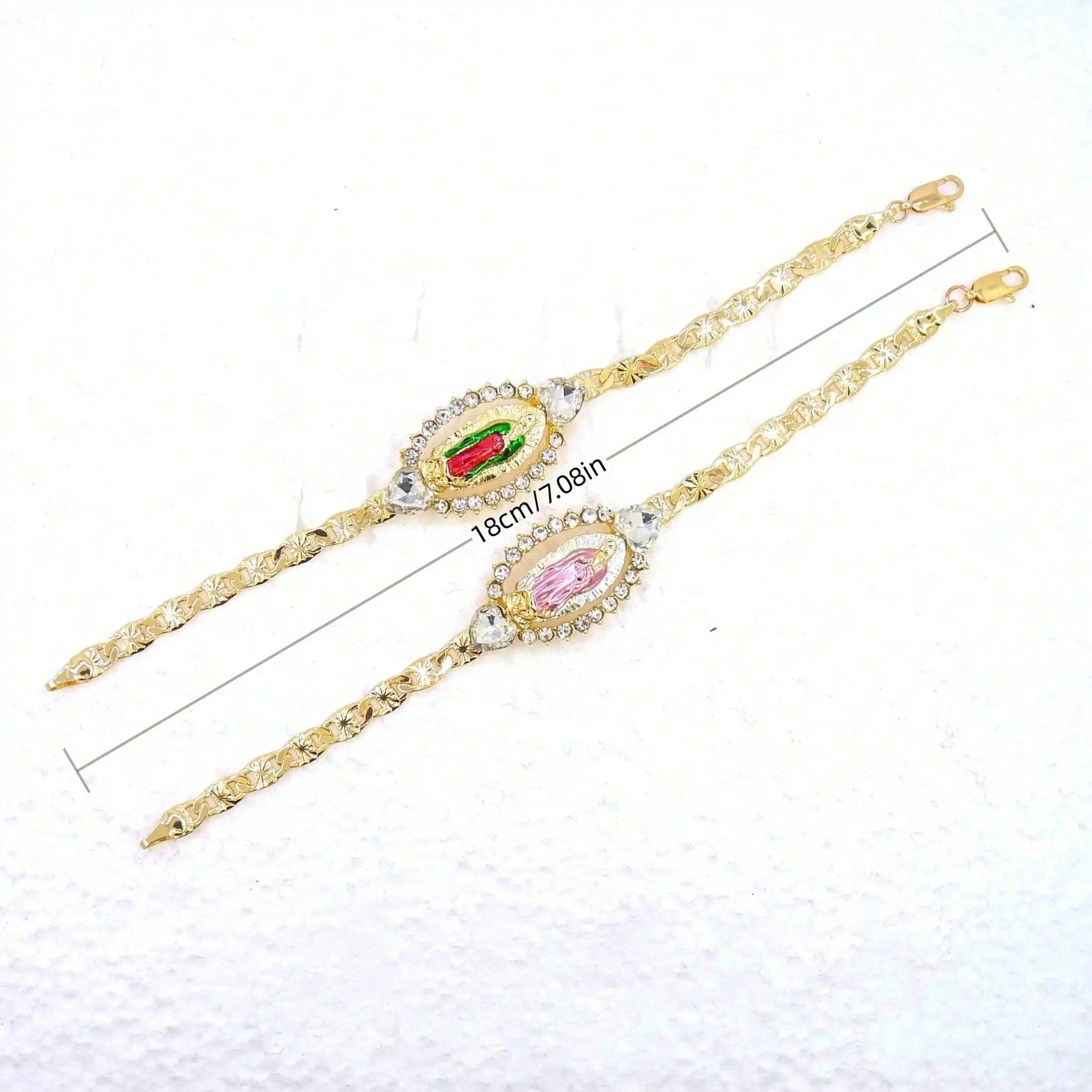 Pulseira Nossa Senhora com Zircônias Premium