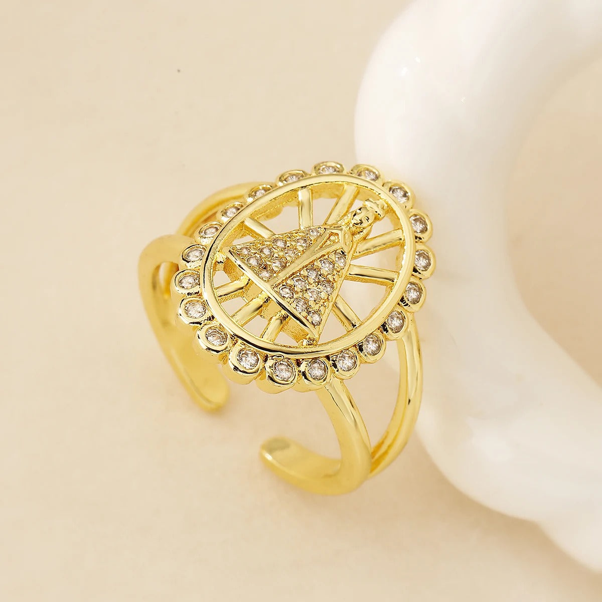 Anel Ajustável Premium com Brilhantes