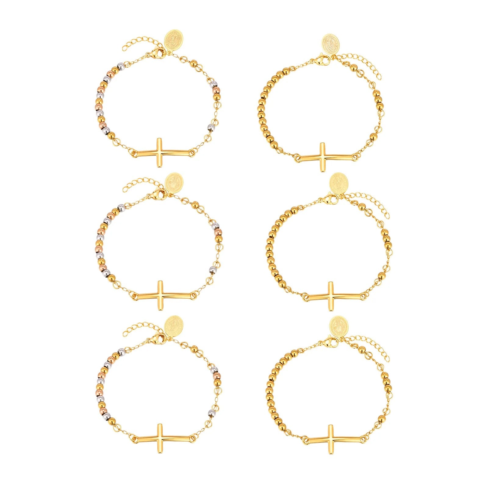 Pulseira Fé Dourada com Medalhinha